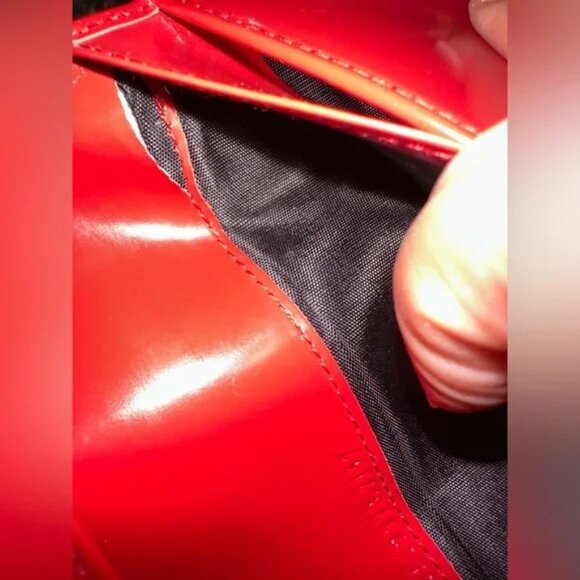 Gucci Patent Leather Long Wallet Red w/ Silver Hardware - Picture 13 of 13